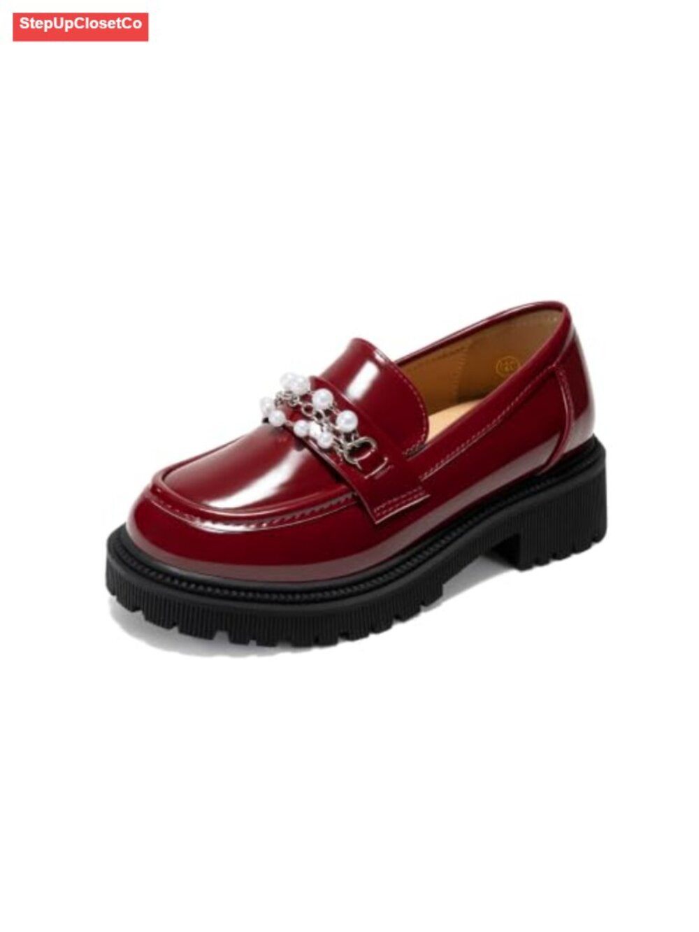 Girls Platform Loafers Slip On School Uniform Dress Shoes